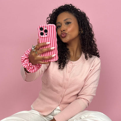 Wavy Phone Case - Cherry Stripes