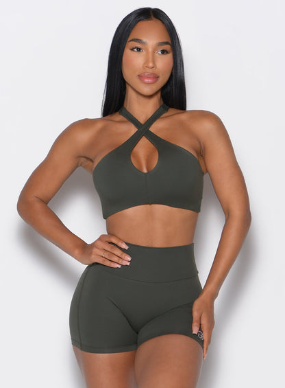 Cross Over Halter Bra