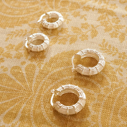 Apollo Midi Hoops Silver Plate