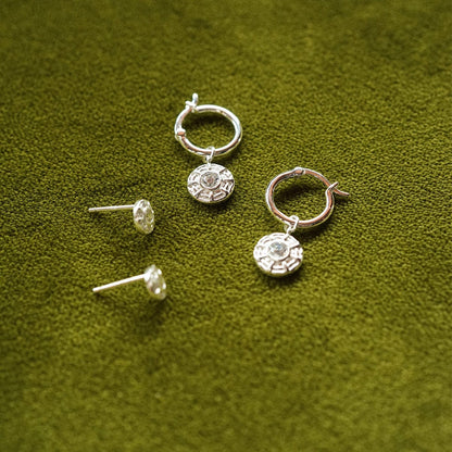 Apollo Sparkle Earring Stack Sterling Silver