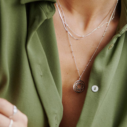Base Chakra Necklace Sterling Silver