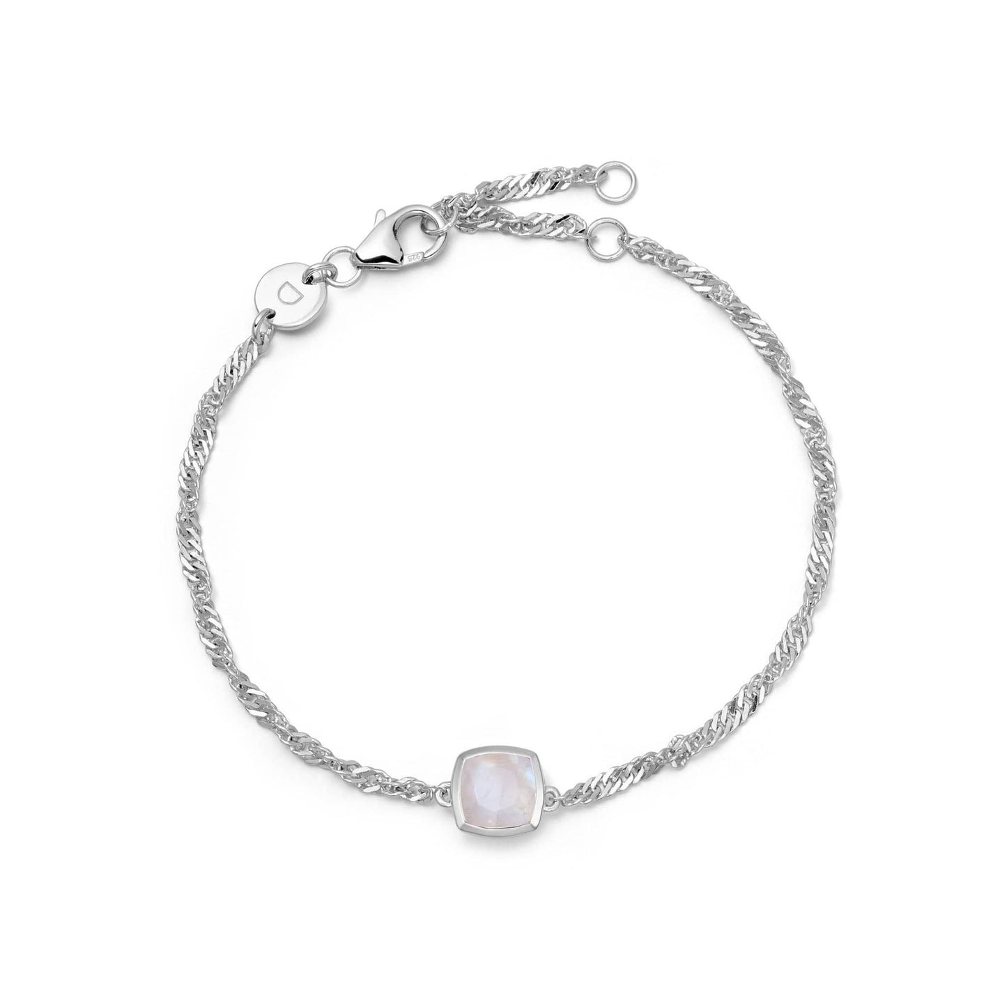 Birthstone Charm Bracelet Sterling Silver