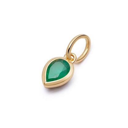 Birthstone Charm Pendant 18ct Gold Plate