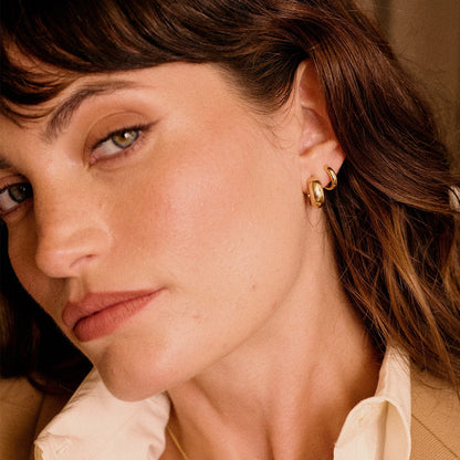 Chubby Hoop Earrings 9ct Solid Gold