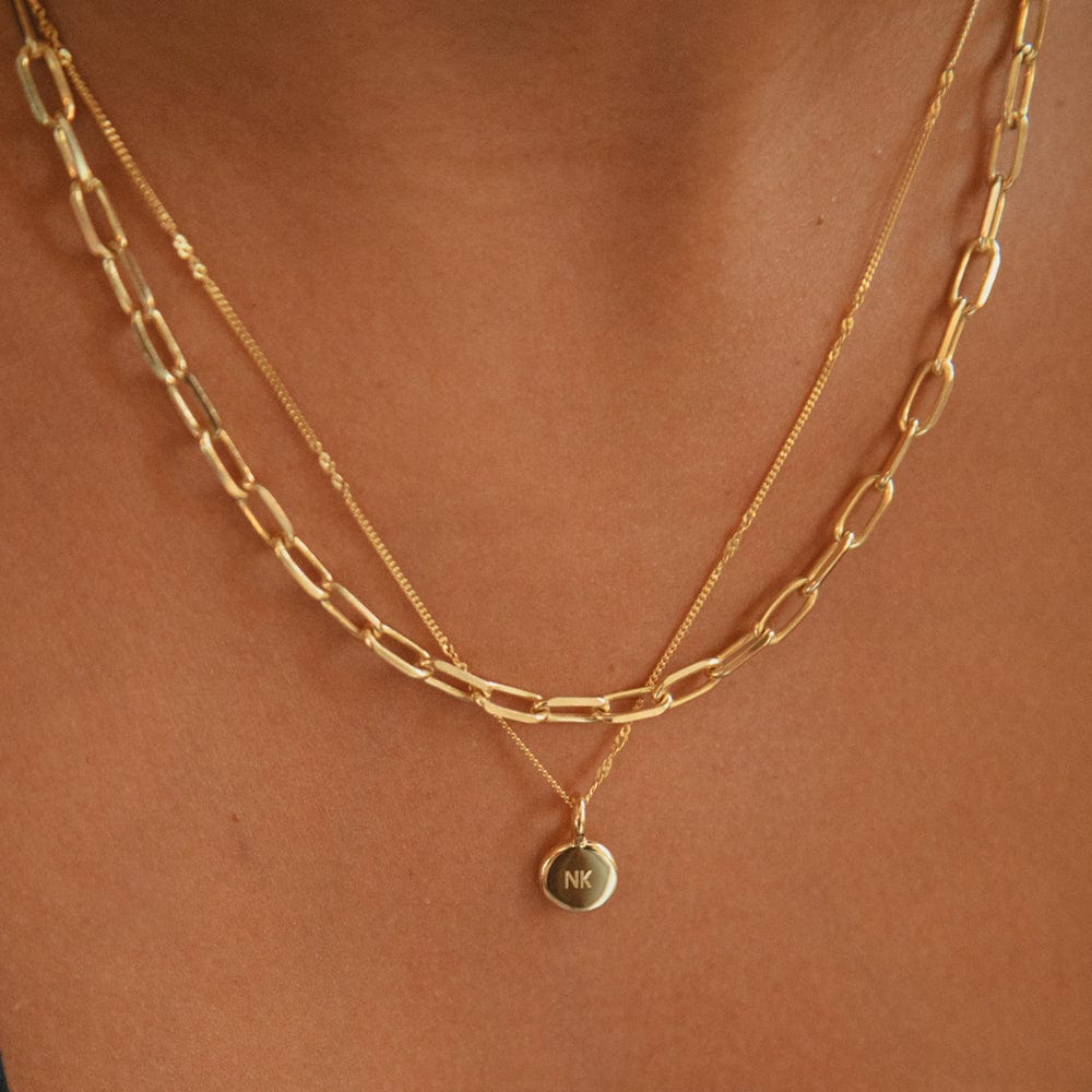 Engravable Mini Pendant 18ct Gold Plate