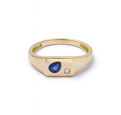 Estée Lalonde Birthstone Signet Ring 9ct Solid Gold