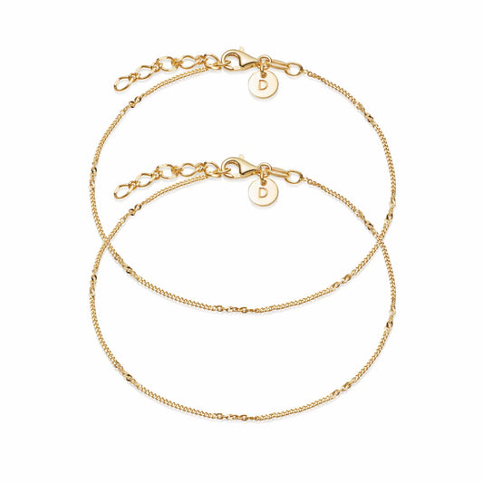 Estée Lalonde Forever Friendship Bracelet Stack 18ct Gold Plate