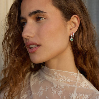 Healing Stone Charm Earrings Sterling Silver