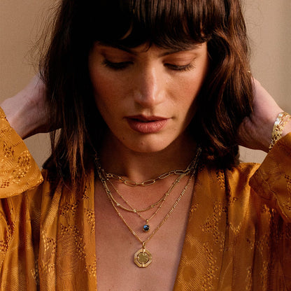 Labradorite Healing Stone Necklace 18ct Gold Plate
