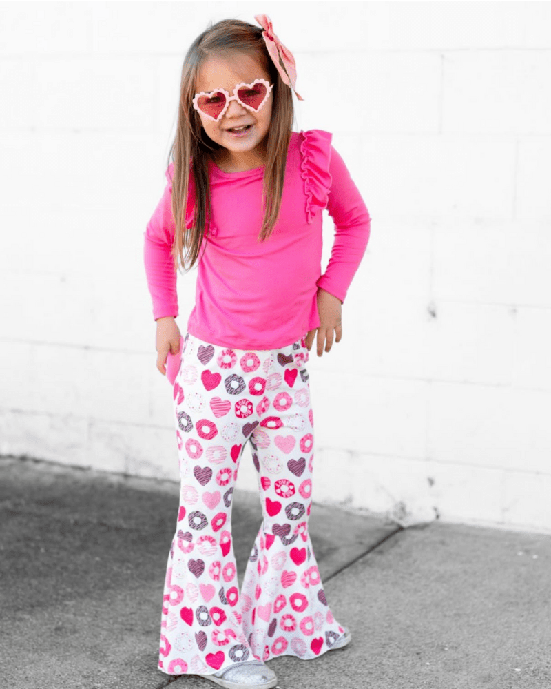 Lina Pleated Bell Bottoms - Sweet Valentine