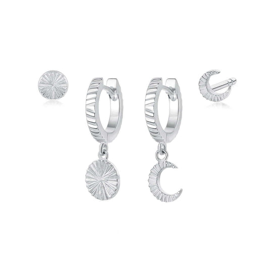 Estée Lalonde Luna Earring Stack Sterling Silver
