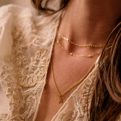 Personalised Initial Charm Pendant 18ct Gold Plate