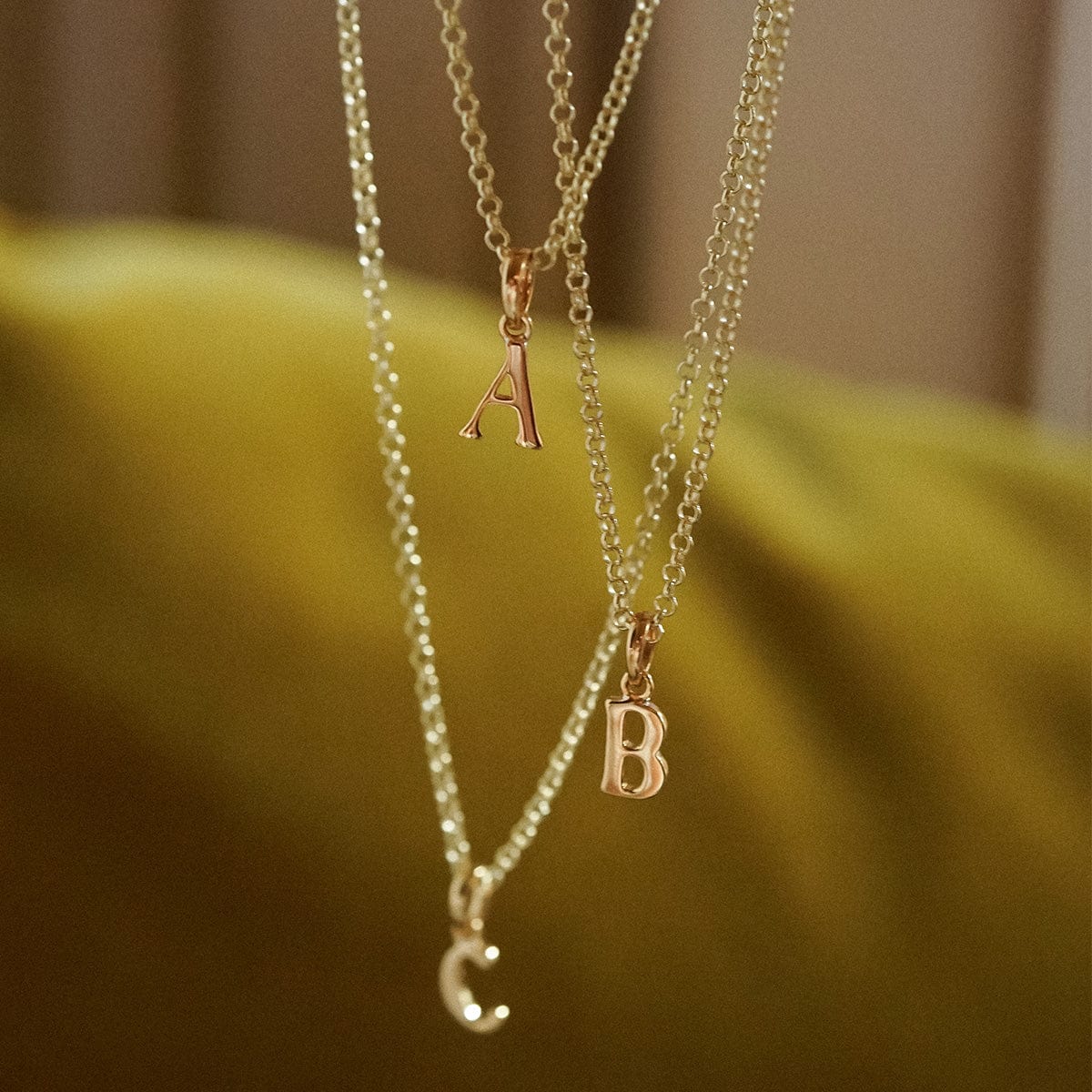 Personalised Initial Charm Pendant 18ct Gold Plate