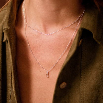 Personalised Initial Charm Pendant Sterling Silver