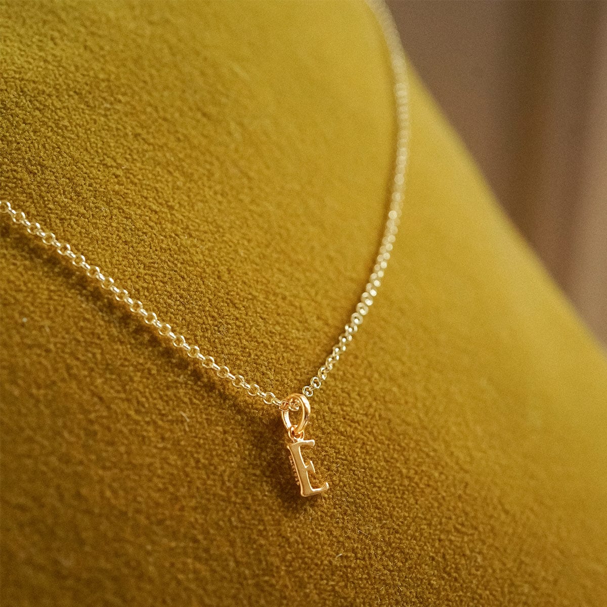 Personalised Initial Pendant Necklace 18ct Gold Plate