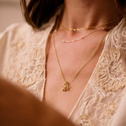 Personalised Initial Pendant Necklace 18ct Gold Plate