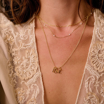 Personalised Initial Pendant Necklace 18ct Gold Plate