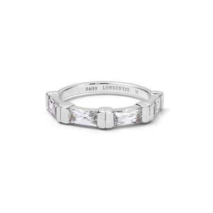 Polly Crystal Stacking Ring Sterling Silver