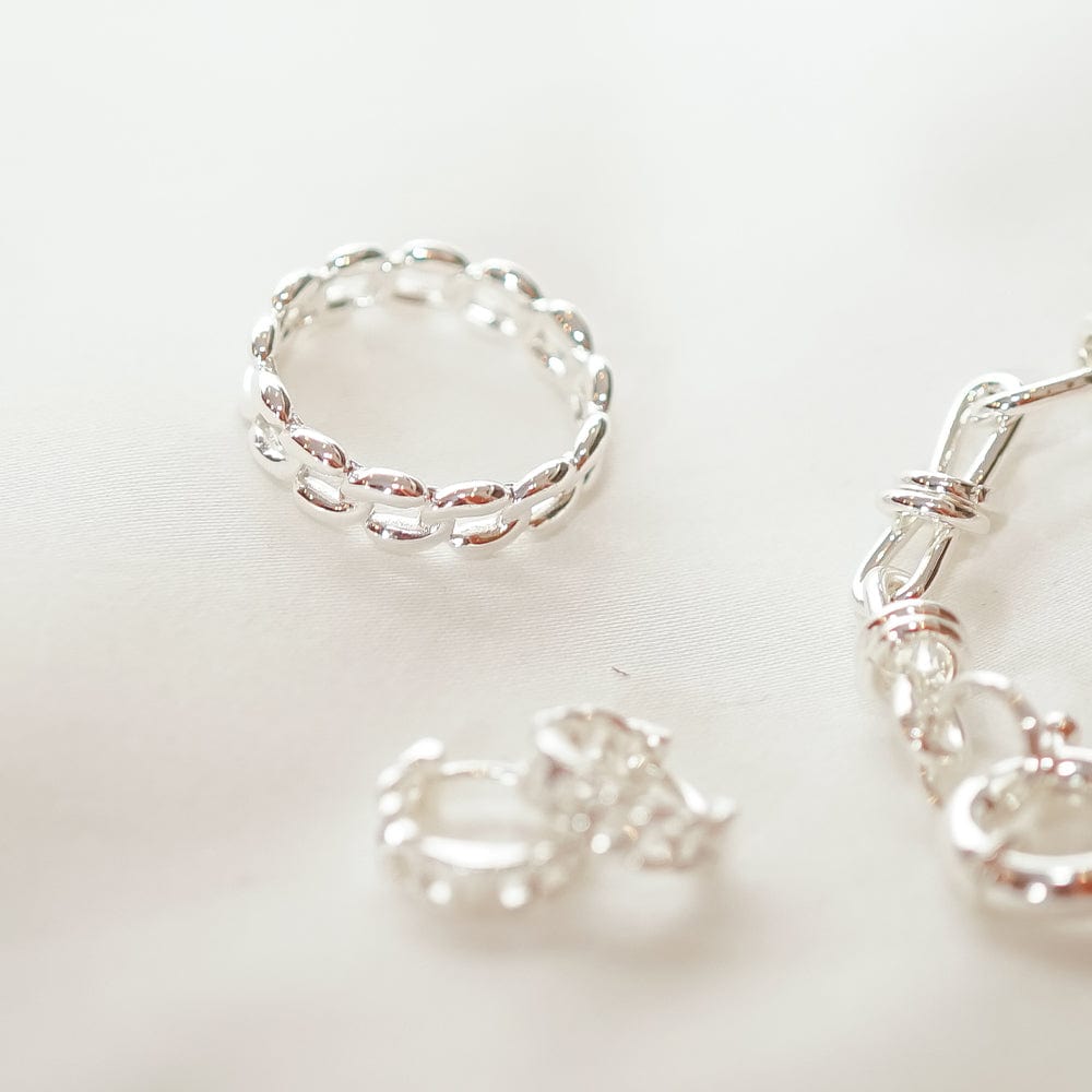 Polly Solid Chain Ring Sterling Silver
