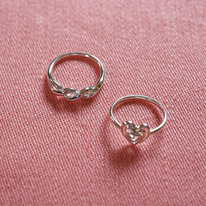 Scribble Knot Ring Sterling Silver