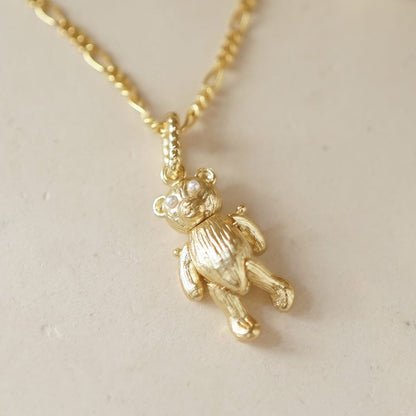 Shrimps Teddy Bear Charm Bracelet 18ct Gold Plate