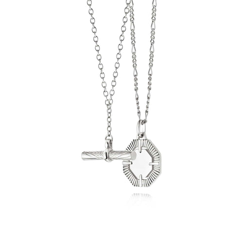 Estée Lalonde Modern Heirloom Necklace Layering Set Sterling Silver