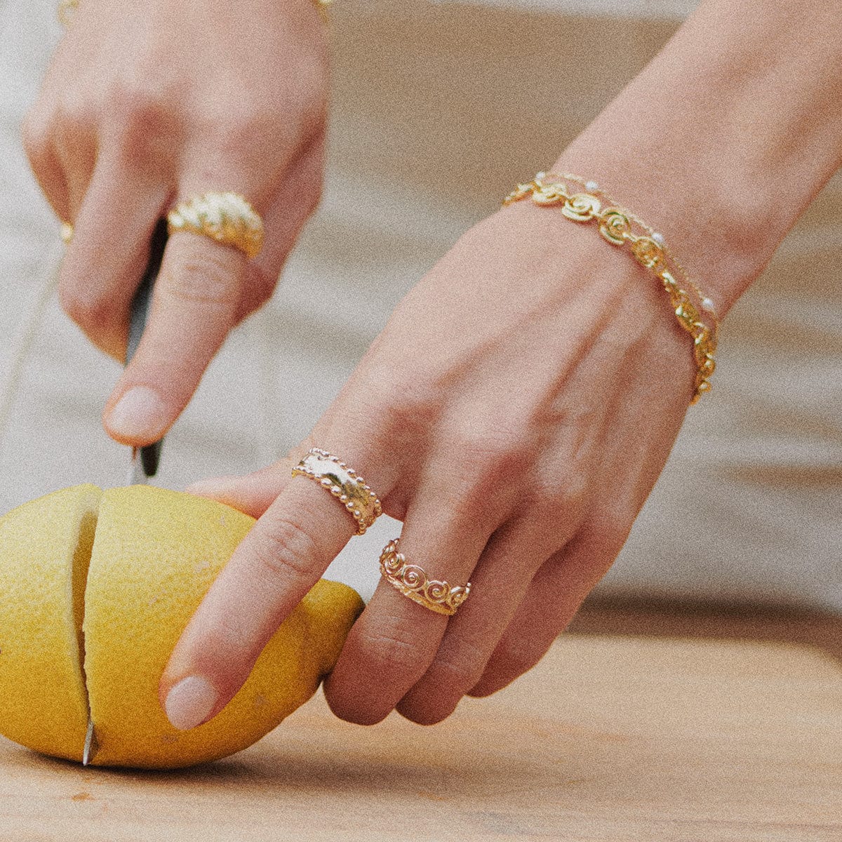 Spiral Chain Bracelet 18ct Gold Plate