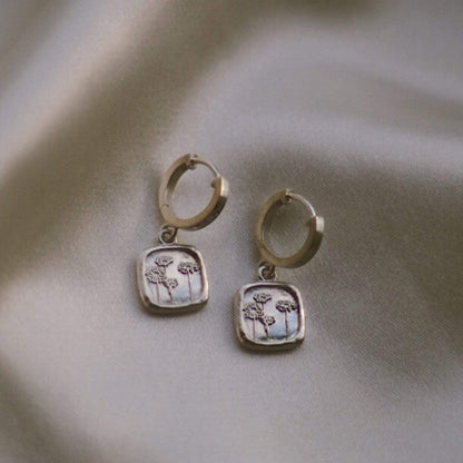 Wild Daisies Drop Earrings Sterling Silver